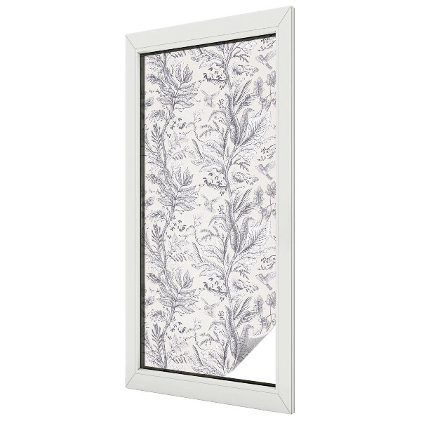 Fólia na sklo na ochranu súkromia Listy a motýle