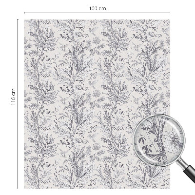 Fólia na sklo na ochranu súkromia Listy a motýle