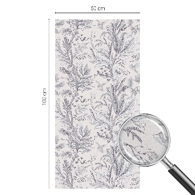 Fólia na sklo na ochranu súkromia Listy a motýle