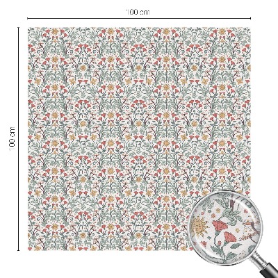 Ochranná fólia na sklo vitráž Líščie listy