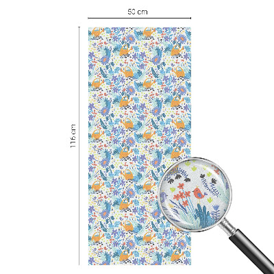 Fólia na sklo na ochranu súkromia Rastlinný motív