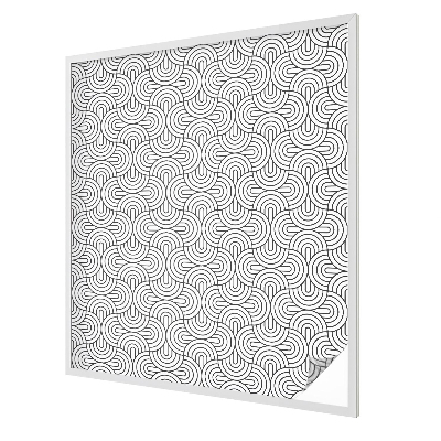 Nepriehľadná fólia na okno Geometrické polkruhy