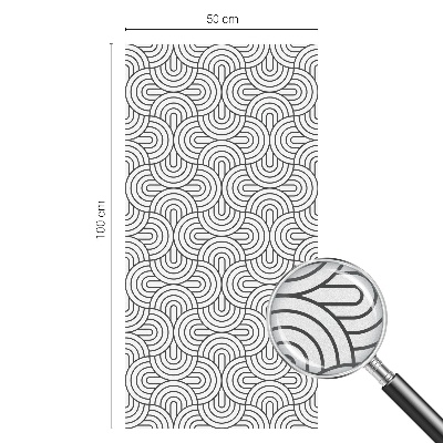 Nepriehľadná fólia na okno Geometrické polkruhy