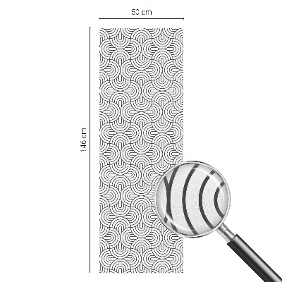 Nepriehľadná fólia na okno Geometrické polkruhy