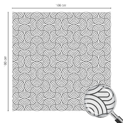 Nepriehľadná fólia na okno Geometrické polkruhy