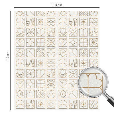 Matná fólia na okno vitráž Geometrická láska