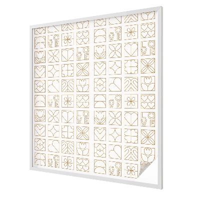 Matná fólia na okno vitráž Geometrická láska