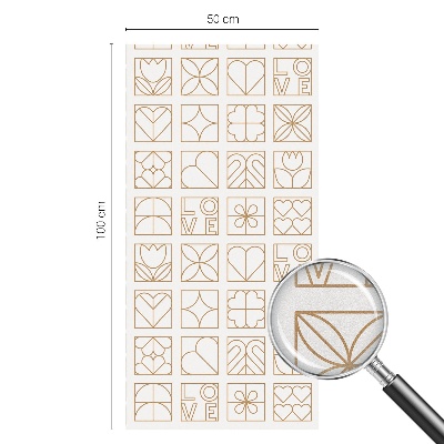 Matná fólia na okno vitráž Geometrická láska