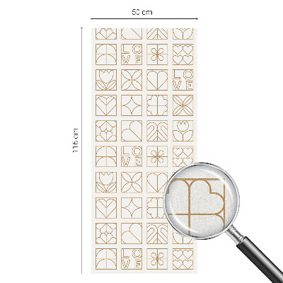 Matná fólia na okno vitráž Geometrická láska