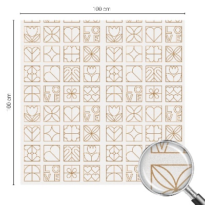 Matná fólia na okno vitráž Geometrická láska