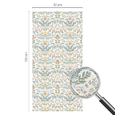 Fólia na sklo na ochranu súkromia Kvetinová symetria