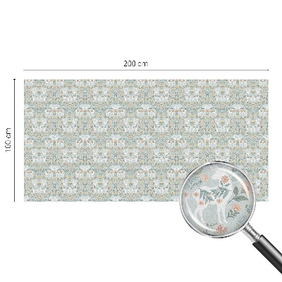 Ochranná fólia na sklo vitráž Jelenie kvety