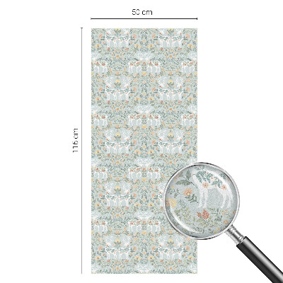 Ochranná fólia na sklo vitráž Jelenie kvety