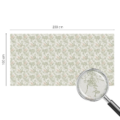 Matná fólia na okno vitráž Vtáky Rastliny