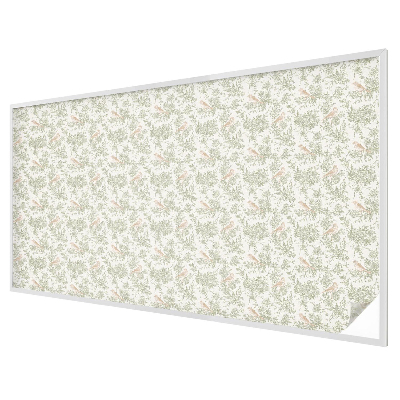 Matná fólia na okno vitráž Vtáky Rastliny