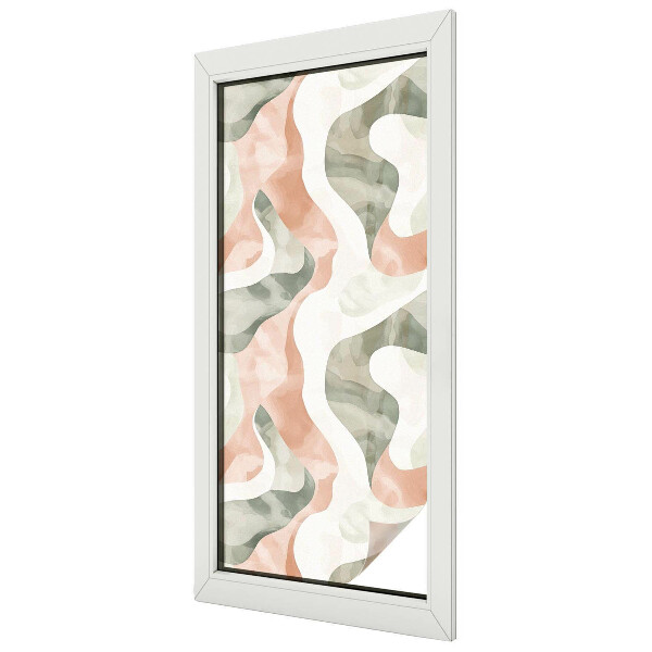 Samolepiaca fólia na sklo vitrážová Farebné vlny