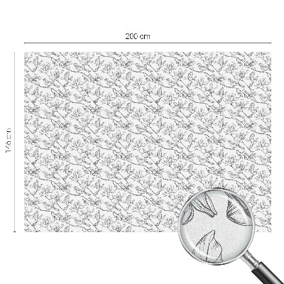 Nepriehľadná fólia na okno Vtáky a kvety