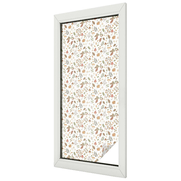 Matná fólia na okno vitráž Jesenné vzory