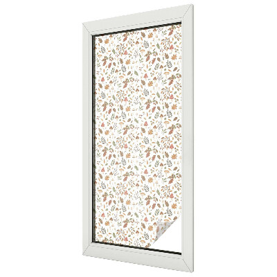 Matná fólia na okno vitráž Jesenné vzory