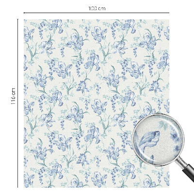 Fólia na sklo na ochranu súkromia Modré kvety
