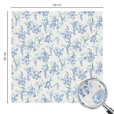 Fólia na sklo na ochranu súkromia Modré kvety