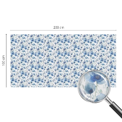 Ochranná fólia na sklo vitráž Akvarelové kvety