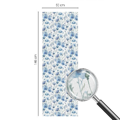 Ochranná fólia na sklo vitráž Akvarelové kvety