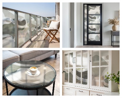 Samolepiaca fólia na sklo vitrážová Organický vzor