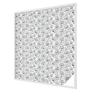 Matná fólia na okno vitráž Botanický motív