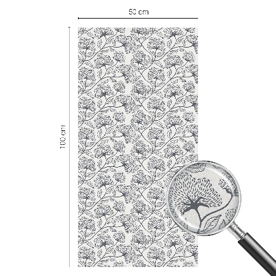 Matná fólia na okno vitráž Botanický motív