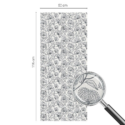 Matná fólia na okno vitráž Botanický motív