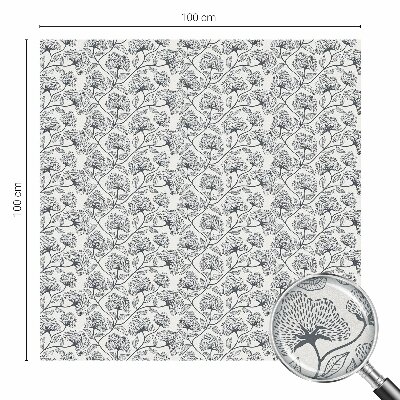 Matná fólia na okno vitráž Botanický motív