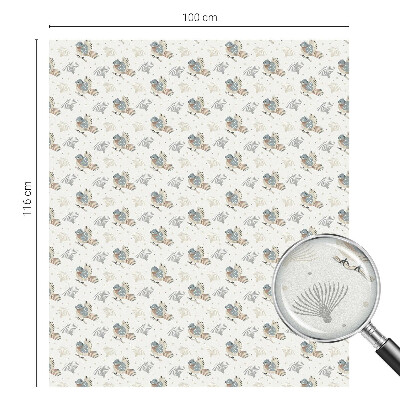 Ochranná fólia na sklo vitráž Vtáčí vzor