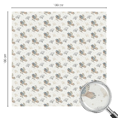 Ochranná fólia na sklo vitráž Vtáčí vzor