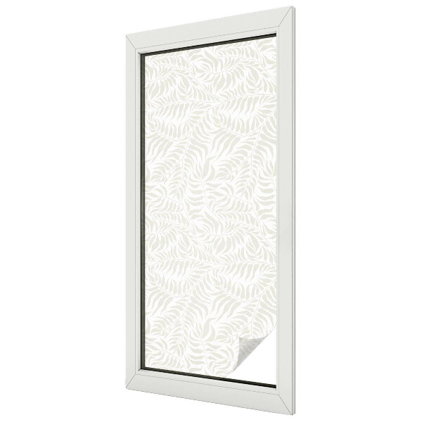 Matná fólia na okno vitráž Listová elegancia