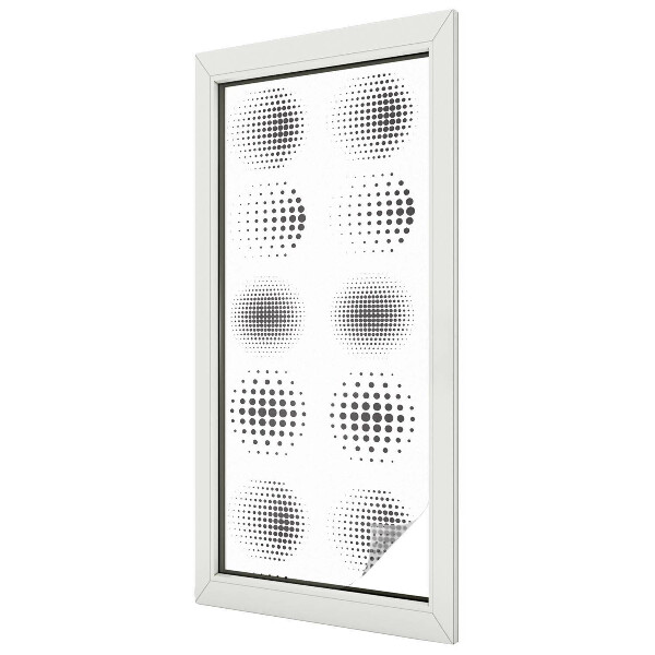 Fólia na sklo na ochranu súkromia Bodkované kruhy