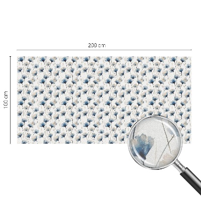 Samolepiaca fólia na sklo vitrážová Modré kvety