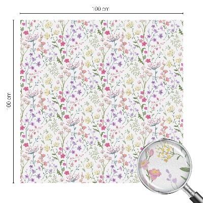 Matná fólia na okno vitráž Kvitnúca lúka