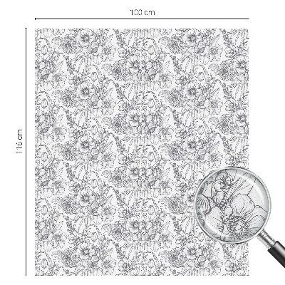 Ochranná fólia na sklo vitráž Floristická elegancia