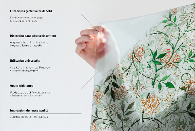 Ochranná fólia na sklo vitráž Floristická elegancia