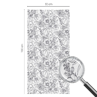 Ochranná fólia na sklo vitráž Floristická elegancia