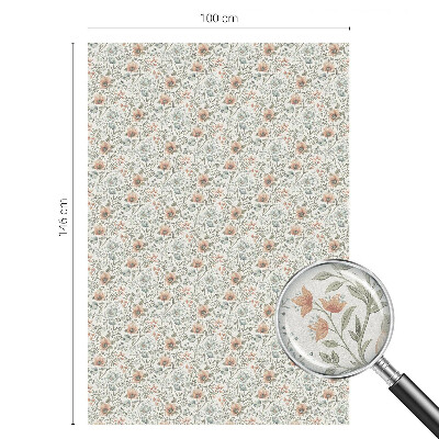 Samolepiaca fólia na sklo vitrážová Kvetinový vzor