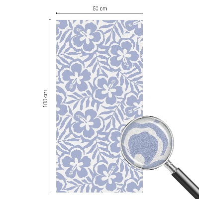 Matná fólia na okno vitráž Kvety ibišteka