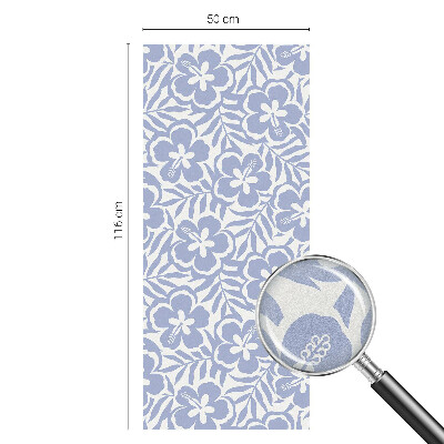 Matná fólia na okno vitráž Kvety ibišteka