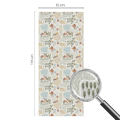 Nepriehľadná fólia na okno Idylická dedinka