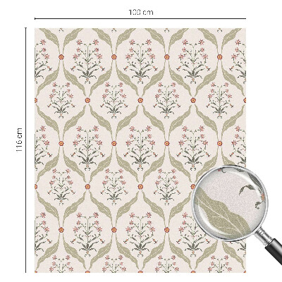 Samolepiaca fólia na sklo vitrážová Kvetinový vzor