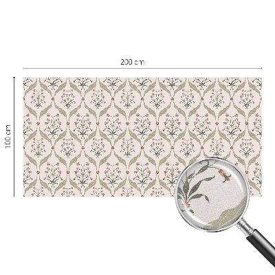 Samolepiaca fólia na sklo vitrážová Kvetinový vzor