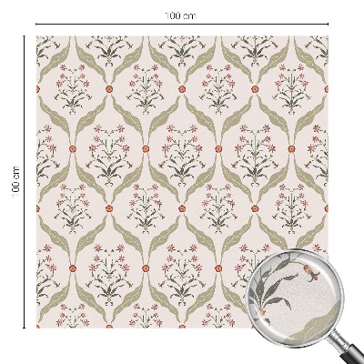 Samolepiaca fólia na sklo vitrážová Kvetinový vzor