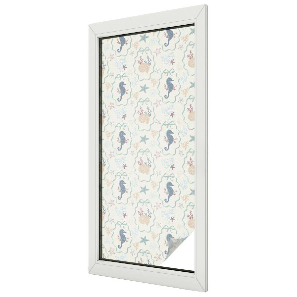 Ochranná fólia na sklo vitráž Morské koníky