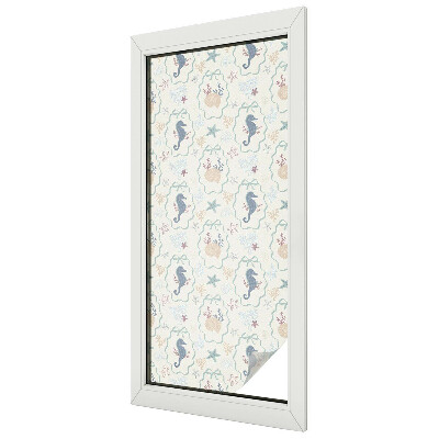 Ochranná fólia na sklo vitráž Morské koníky